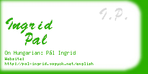 ingrid pal business card